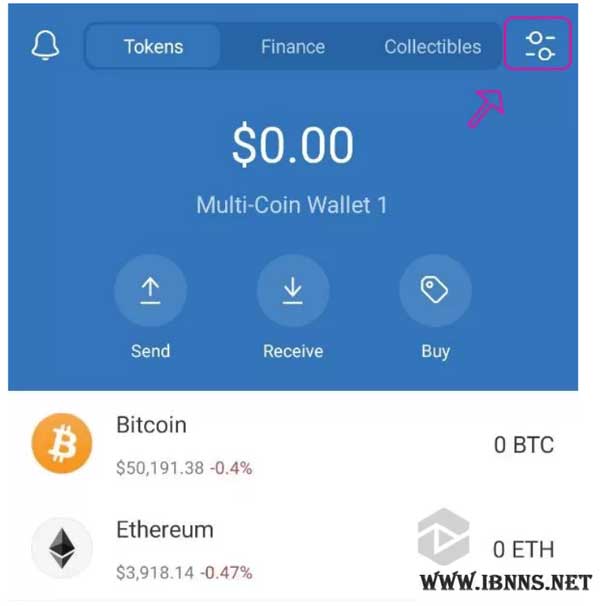 اضافه کردن ارز ویوز به تراست ولت